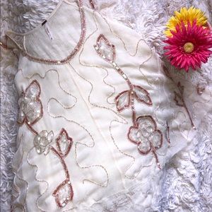 Free People Designer Beaded Ladies Top